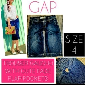 GAP Jeans Size 4 Trouser Gaucho Nwot